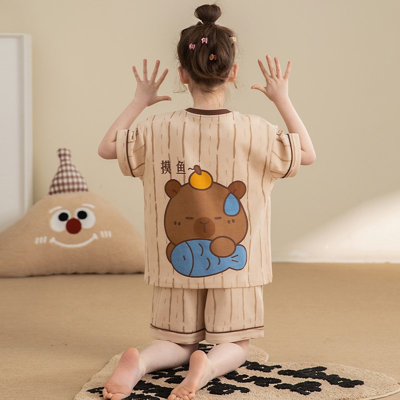 极速女童a睡衣夏季纯棉短袖薄款2025新款儿童女孩夏款中大童家居