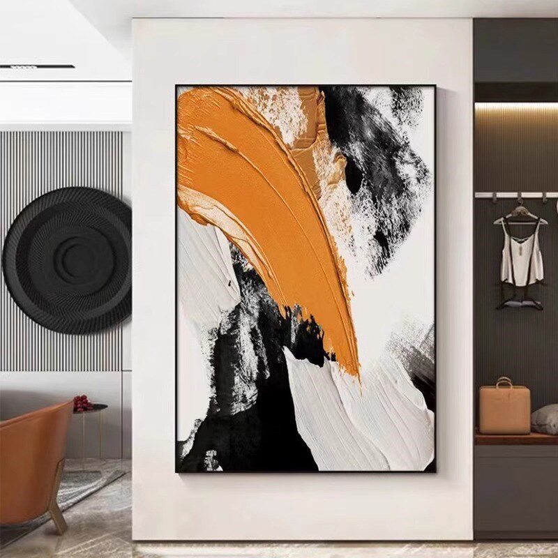 新品奶油风客厅装饰画轻奢抽象艺术挂画沙发背景墙油画Z轻奢玄关