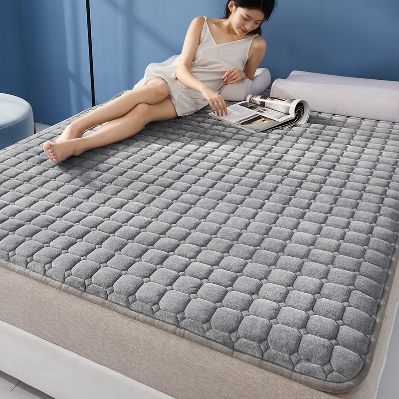 极速罗兰b宝宝绒床垫软垫加厚床褥垫秋冬保暖单双人家用可折叠防