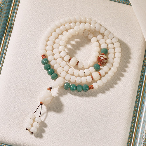 极速抖音同款白玉菩提根多圈手串108颗佛珠菩提子V手链文玩男女款