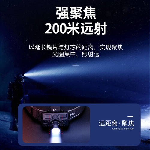 新品神火(SupFirne)GX50头灯超长续航夜钓头灯钓鱼头灯强光超亮