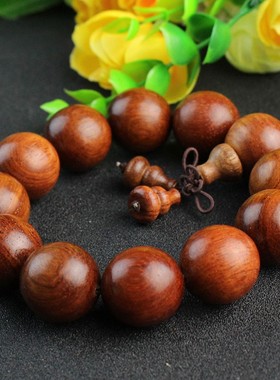 极速包邮缅甸花j梨木手串大果紫檀红木佛珠男女手饰品厂家直销一