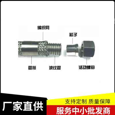 极速新品304h工业d不锈钢波纹管金属软管蒸汽管4分6分1寸高温高压