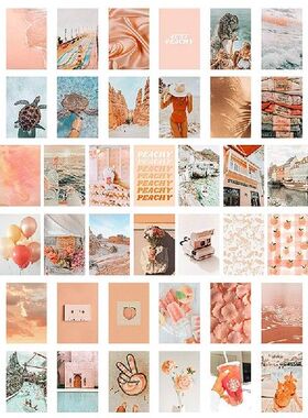 极速50Pccs Peach Beach Aesthetic Pictures For Wall Collage B