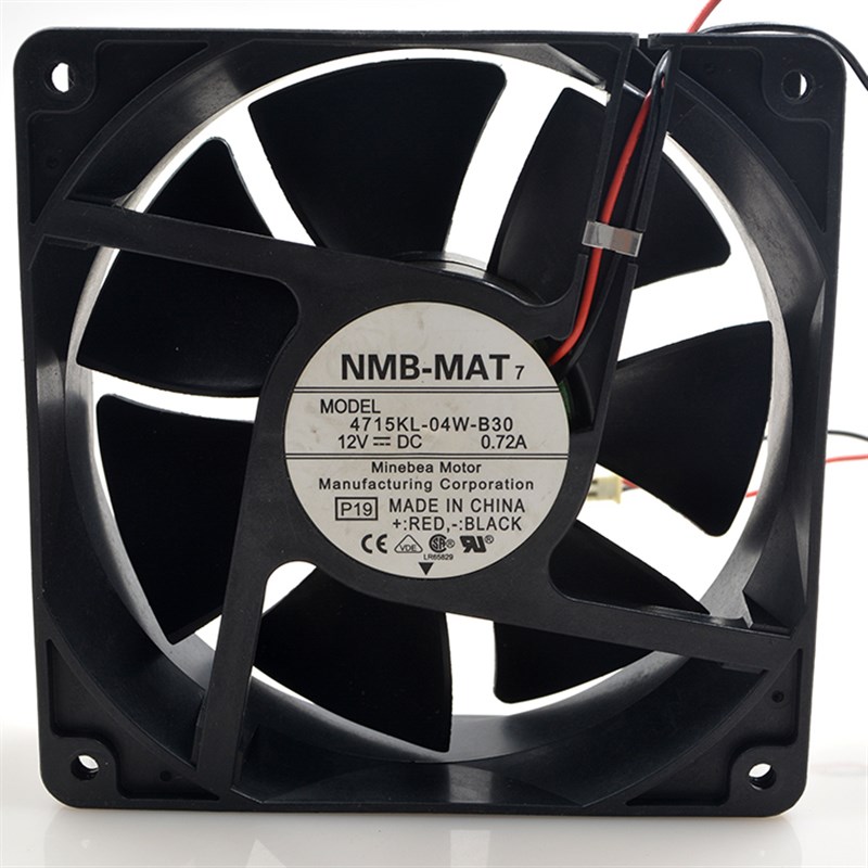 NMB 12038 4715KL-04W-Bx30 12V 0.72A 12CM 静音大风量散热风扇