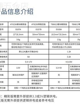 极速TB6612FNGm电机驱动模块AT8236原装芯片带编码器引脚5V稳压电