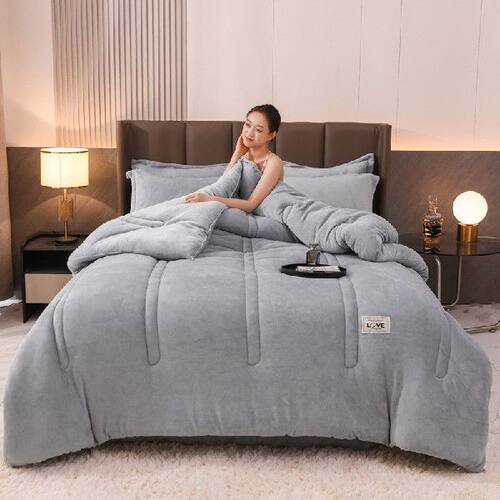 新品Simple Solid mColor King Size Queen Size Full Size Coral