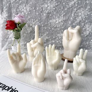 SiliWcone 极速DIY Mold Candles Finger Handmade Candlestick