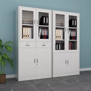 极速文件柜办公室铁皮档案钢制A置物带锁储物资料收纳凭柜卷柜沈