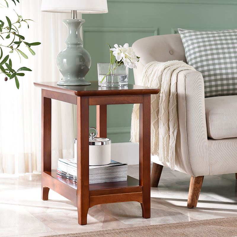 极速现代沙发边几j全实木长方形边桌客厅简约角几窄长小茶几家用