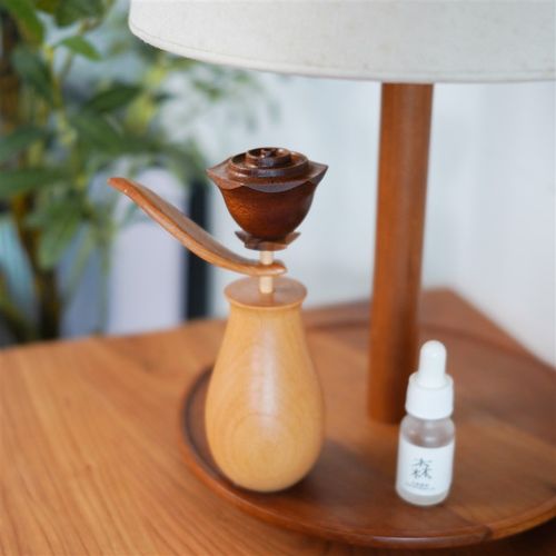 极速一朵玫瑰花/创木p工坊实木创意花朵扩香木摆件乔迁情人节礼物