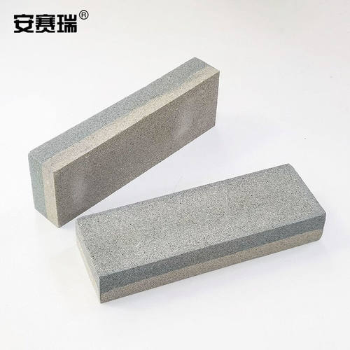 新品安赛瑞12232双面磨刀石(2块装)磨刀油石双S面油石金刚砂磨刀