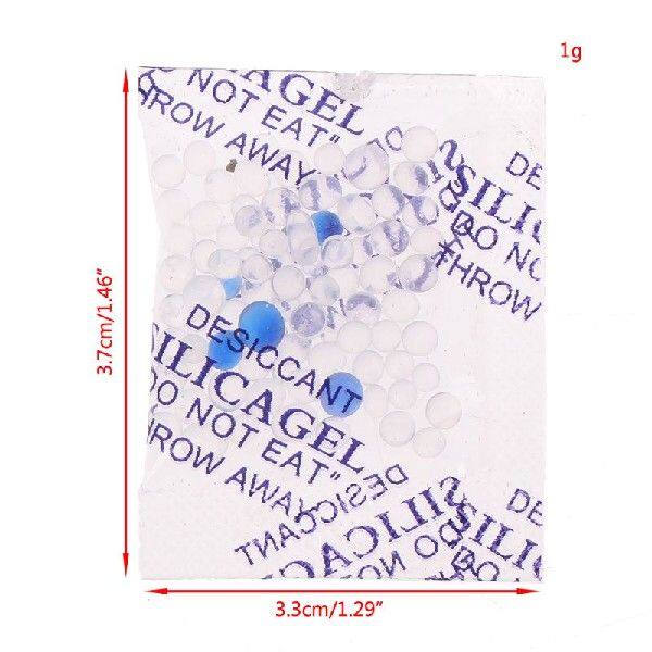 极速100 Packs 1g Siqlica Gel Desiccant Moisture Absorber