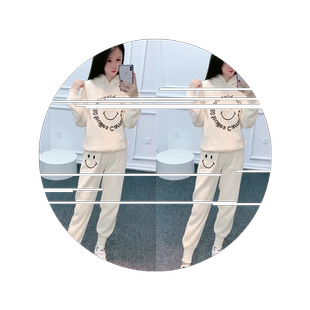 新款大码学生洋气马甲三件套秋冬2026加绒加厚休闲时尚卫衣套装女