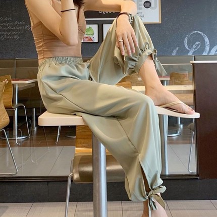 灯笼裤女2025春夏季韩版新款学生韩版宽松显瘦百搭九分休闲萝卜裤