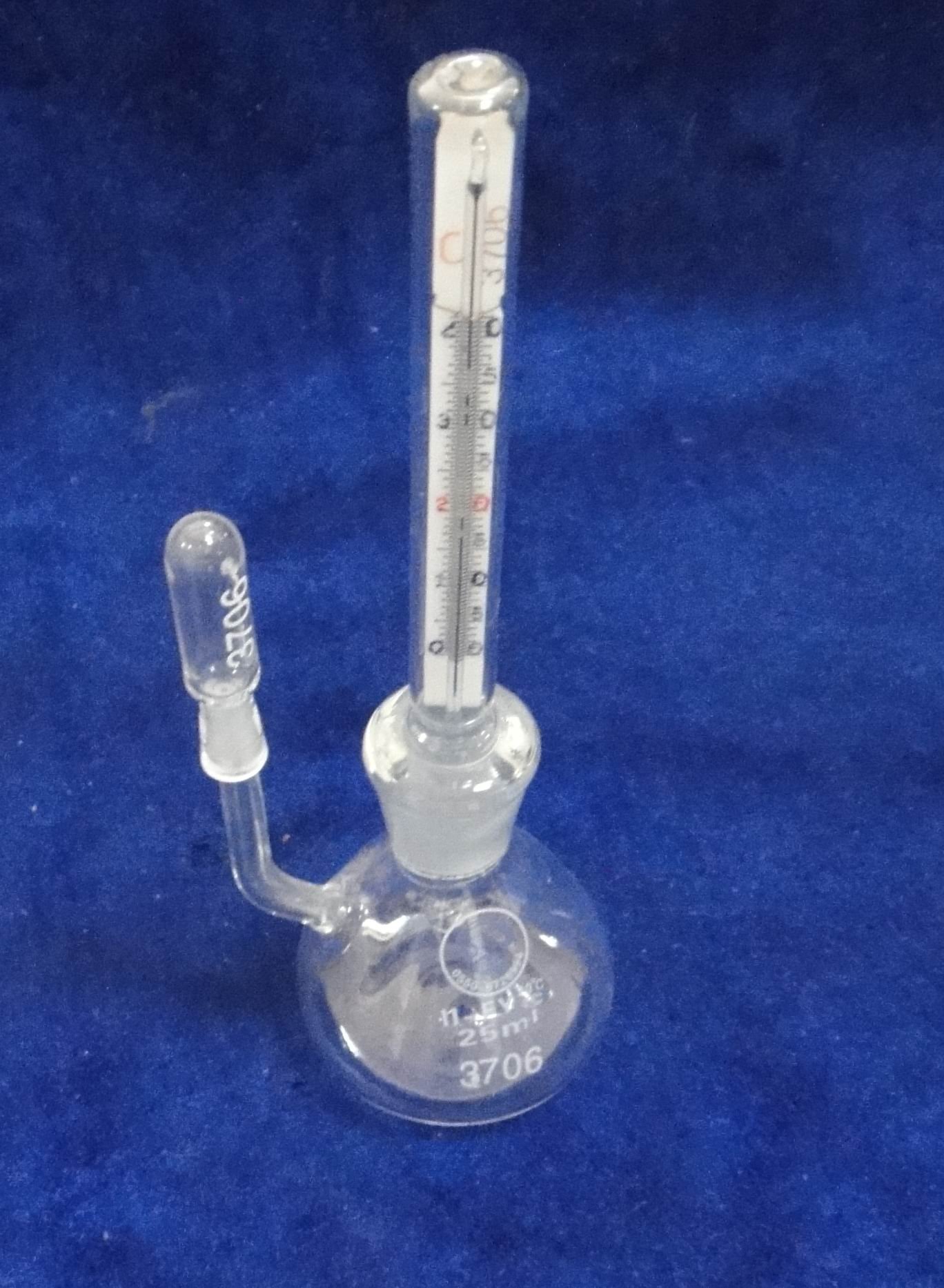 比重瓶自带c50ml密度温度计附温比重瓶25ml附温度计瓶
