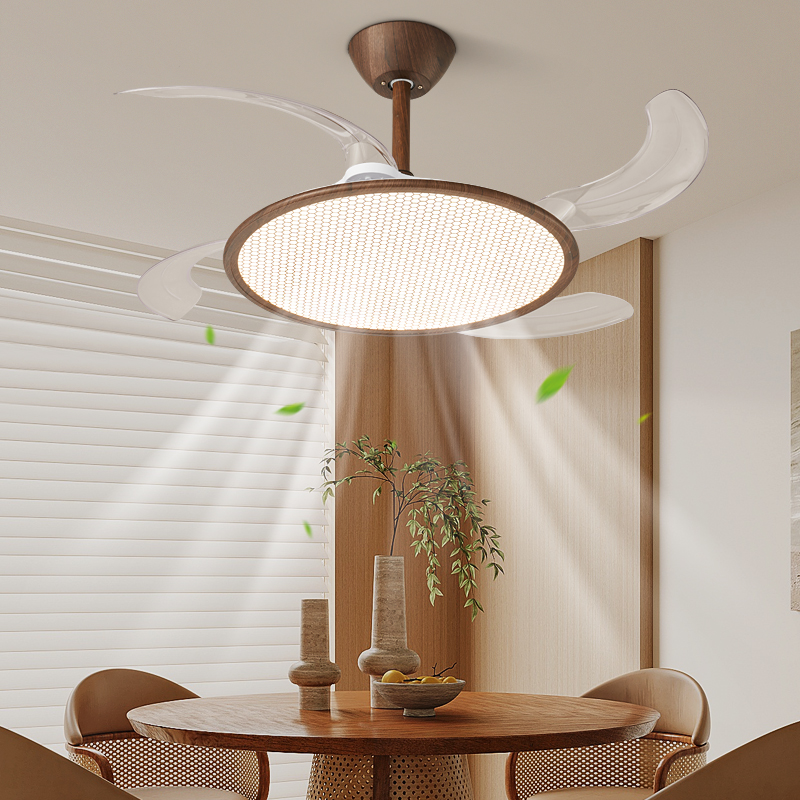 帕莎 全光谱护眼中古风扇吊灯2024新款LED静音一体卧室餐厅风扇灯