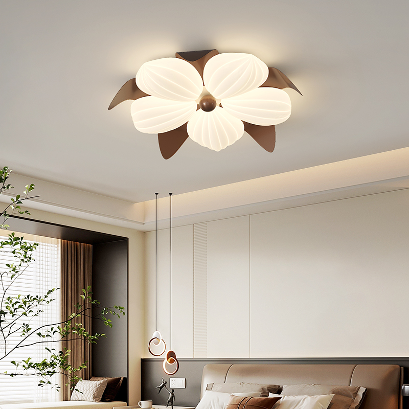 帕莎 卧室吸顶灯 中古风创意花朵房间灯法式复古餐厅书房护眼灯具