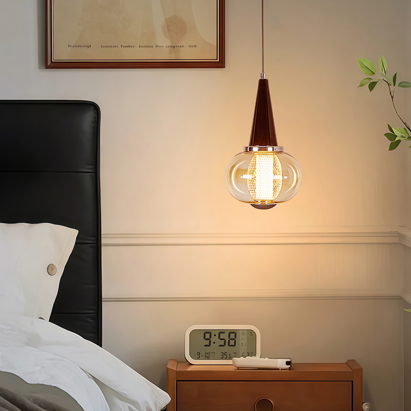 帕莎 床头吊灯 2025新款中古风卧室复古吊线灯LED高级感吧台灯具