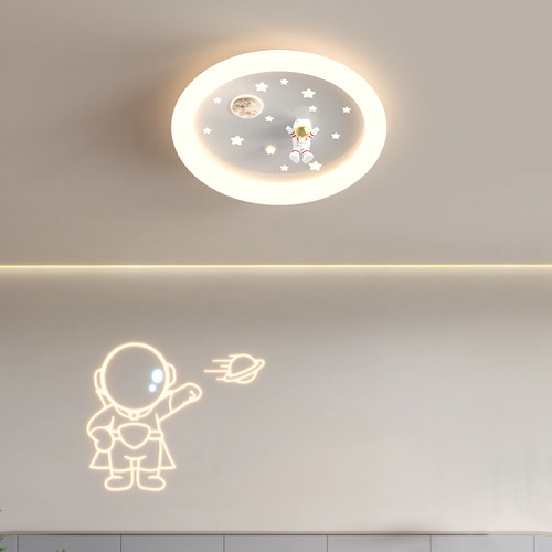 帕莎现代简约登月宇航员儿童房吸顶灯创意卡通造型男孩卧室吸顶灯