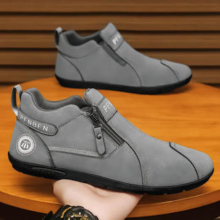 时尚 休闲鞋 商务高档阿甘鞋 帕拉鞋 2025新款 板鞋 一脚a13 盛莱德男鞋