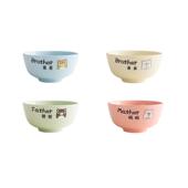 31n亲子碗全家福家用碗碟套装 六口一家四口儿童碗瓷碗陶瓷家庭米