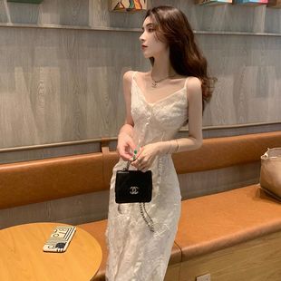长裙子 小香风吊带连衣裙女夏季 2023年新款 气质时尚 高级感显瘦法式