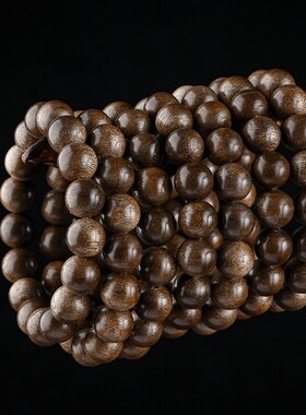 2026印尼加里曼丹沉香单圈手串12mm男士复古文玩香木质佛珠佛系手