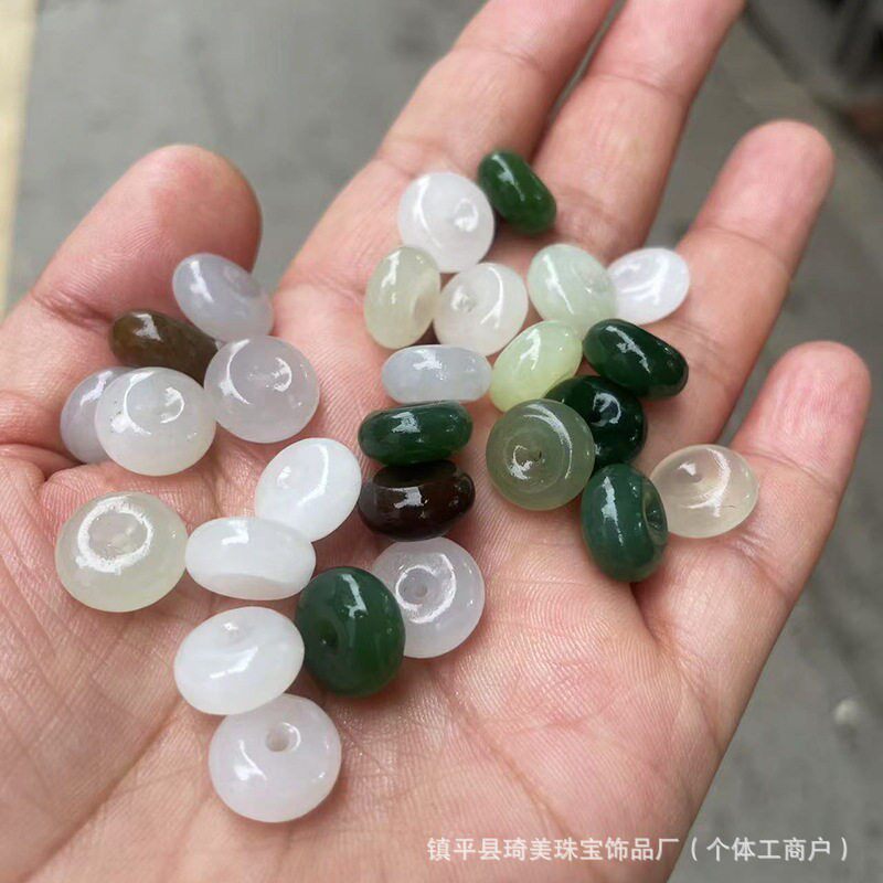 2026天然和田玉青海料平安扣玉佩吊坠DIY饰品配饰玉石玉器挂件