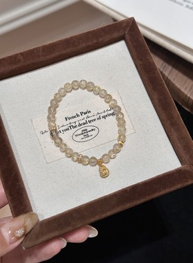 2026谷岚「金盏」天然金发晶黄水晶手串女款葫芦配饰招财转运串珠