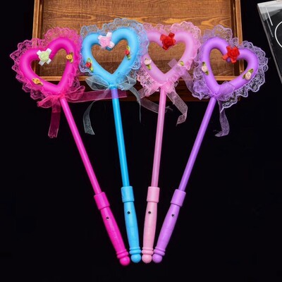 2026闪光led魔法仙女棒发光蕾丝仙女棒 舞台表演道具夜市地摊货源