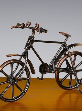 2026厂家铁艺迷你自行车模型旅游工艺品客厅玄关办公桌面装饰摆件