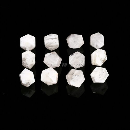 2026晶典珠宝 8A天然白雪花幽灵随形珠通孔配饰diy单颗不规则珠子