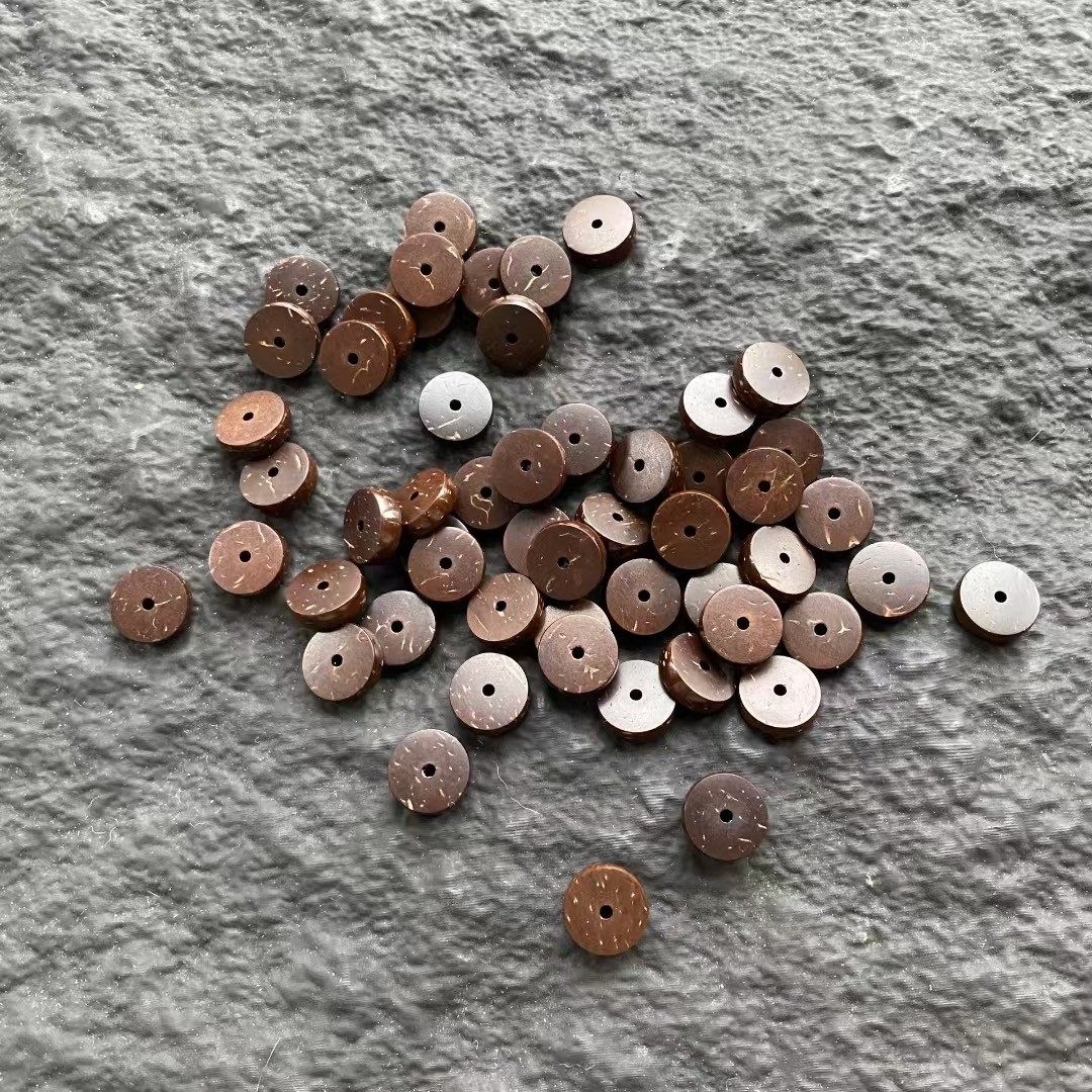 2026手工原色老料椰壳手串椰蒂隔片泥鳅背佛珠男女项炼108颗念珠