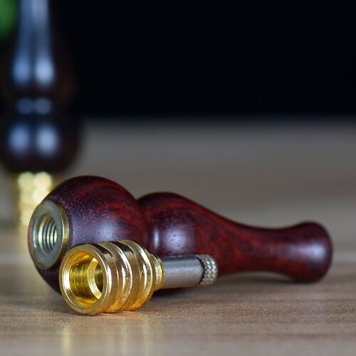 2026小叶紫檀黑檀男士葫芦款烟杆过滤芯粗细可携式可拆洗循环香烟