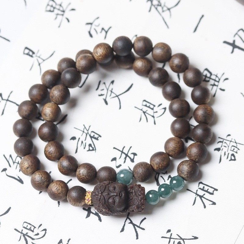 2026越南芽庄黑棋楠沉香多圈沉水手串0.8DIY古风男女佛珠文玩手链,饰品/流行首饰/时尚饰品新,手链,淘宝优惠券,粉丝福利购,淘宝优惠卷