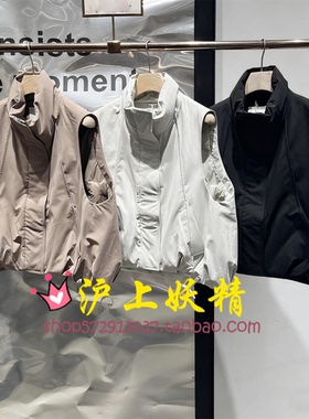 毅播商场同款25冬季新款立领慵懒随性羽绒马甲BDS4MD3915念念有词