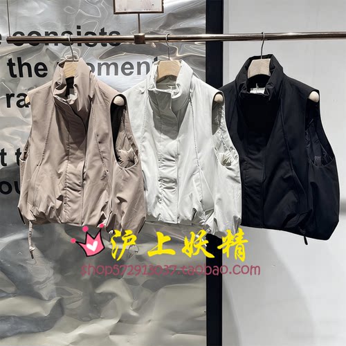 商场同款25冬季新款立领慵懒随性羽绒马甲BDS4MD3915念念有词