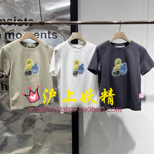 毅播商场同款2025夏新款印花刺绣圆领短袖T恤BDS2YD2505梦回故里