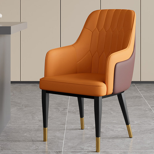 轻奢餐椅家用高端酒店椅接待茶桌椅子北欧靠背餐桌椅拉点大宾利椅