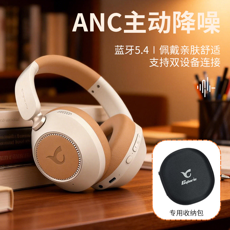 ANC主动降噪头戴式蓝牙无线耳机