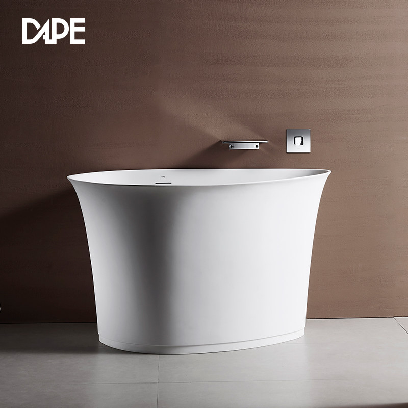 dape深泡人造石浴缸小户型1.3米m卧室阳台家用薄边泡澡浴盆8604