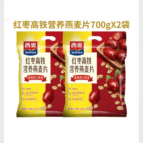 西麦红枣高铁营养燕麦片700g