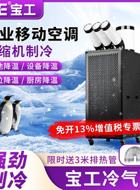 BGE宝工工业空调移动冷风机压缩机制冷一体机冷风扇厨房工厂商用
