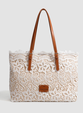 New Large Capacity  Hollow Woven Bag Handbag Shoulder Bag