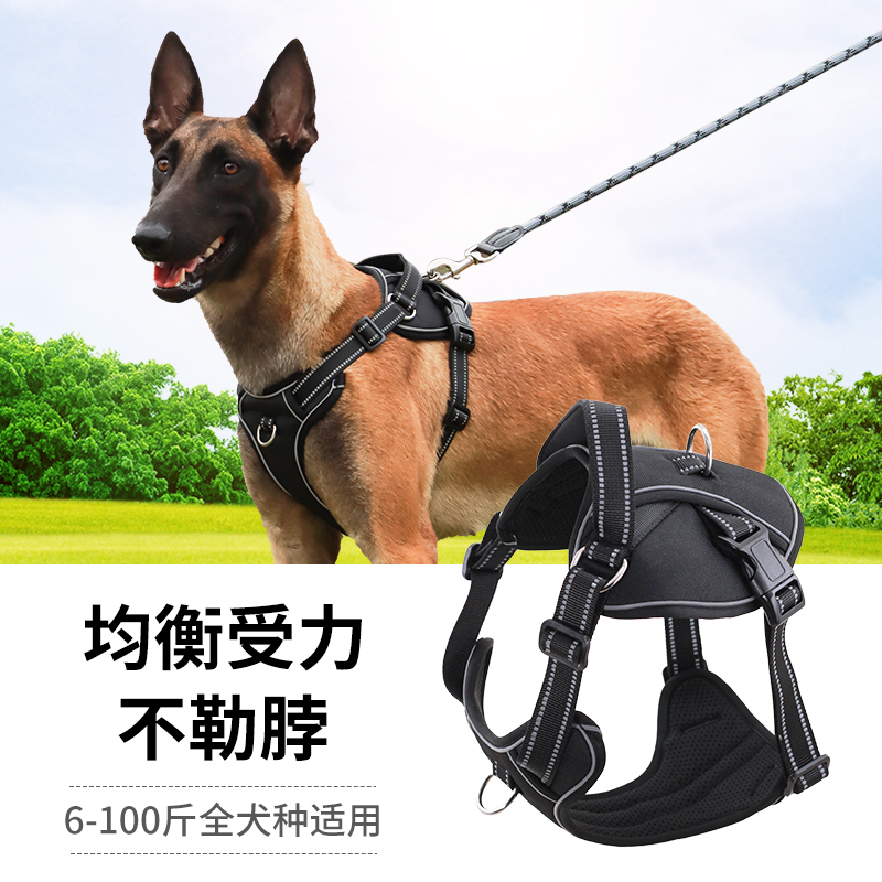 狗狗牵引绳中型大型犬金毛马犬胸背带背心式狗链子遛狗小型犬狗绳 宠物/宠物食品及用品 狗牵引绳 原图主图