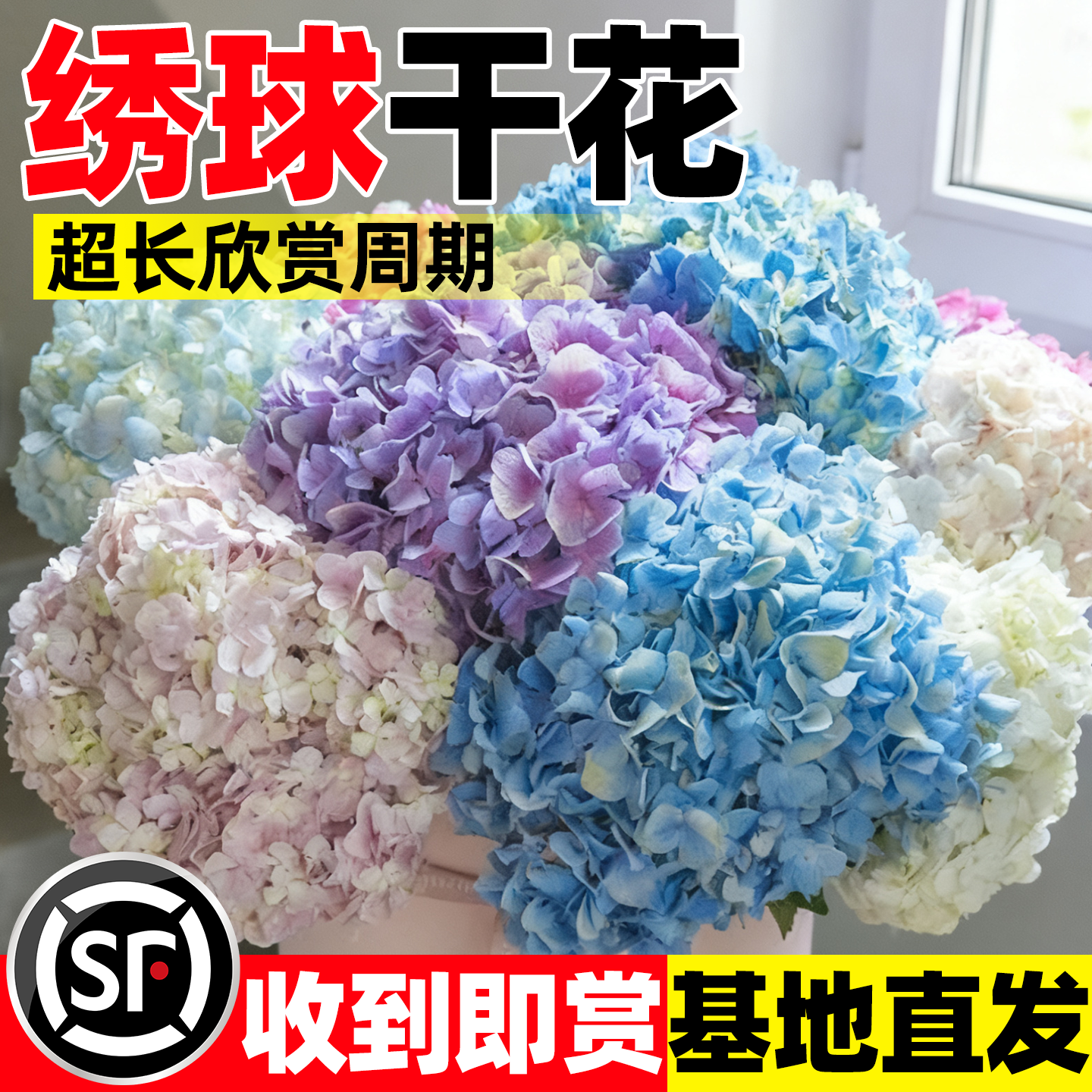 绣球干花装饰摆件高级感真花风干