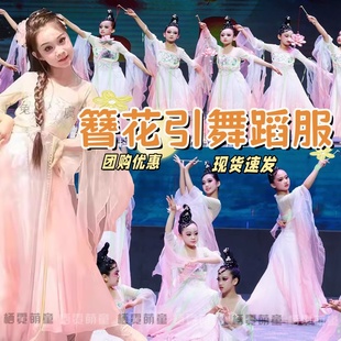 簪花引舞蹈服簪花入梦儿童演出服盈盈芙蓉语同簪放灯行表演服装粉