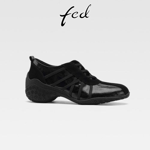 fed真皮厚底交叉带玛丽珍单鞋