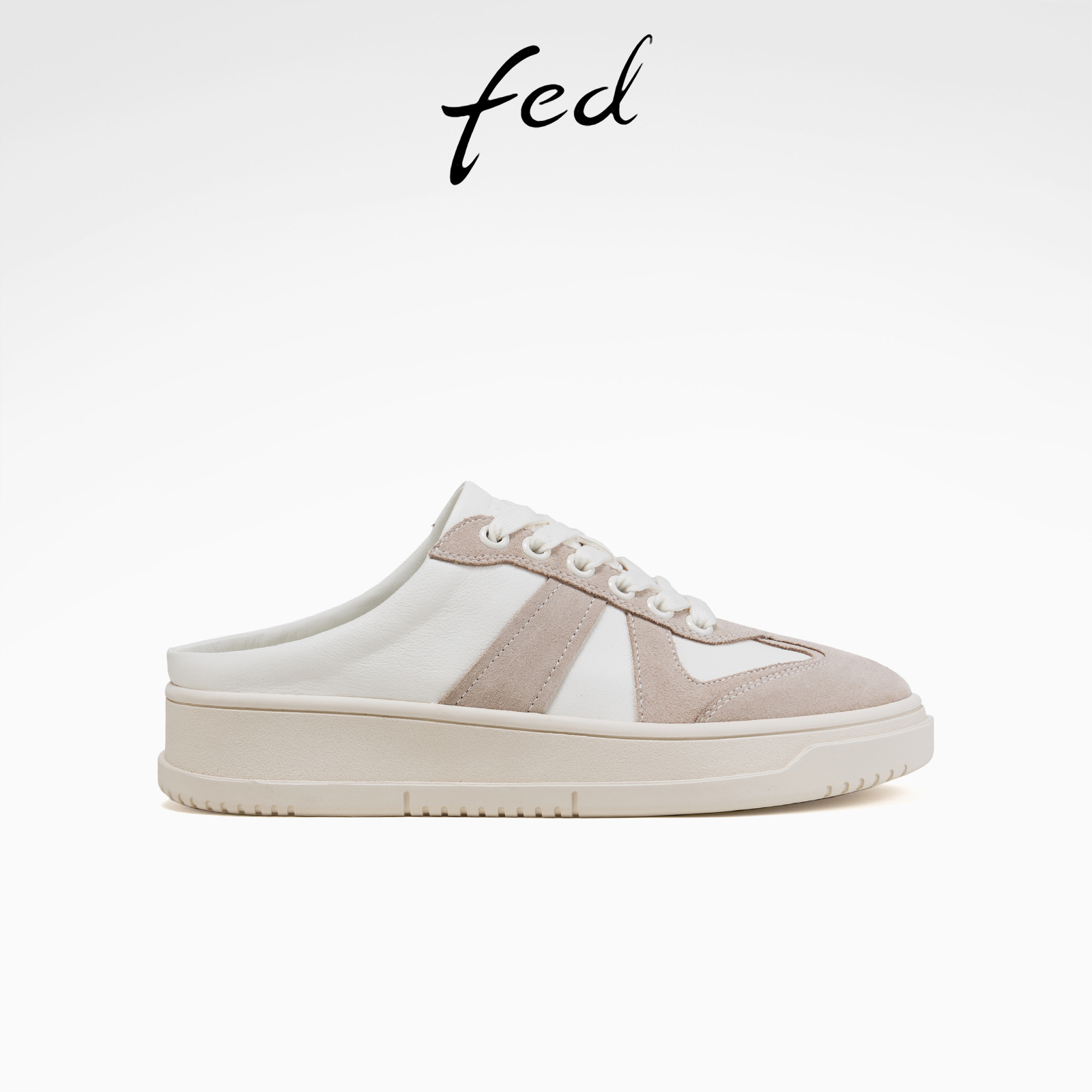 fed后空德训鞋夏季新款女鞋增高厚底拖鞋包头半拖女S0410-YAC570